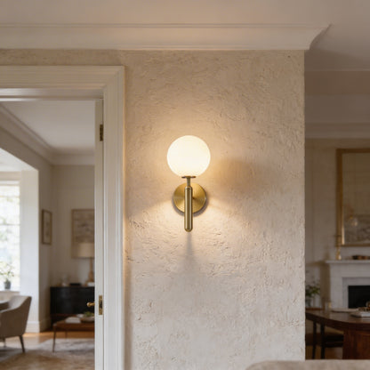 AURO Lune | Frosted Glass Globe Wall Sconce