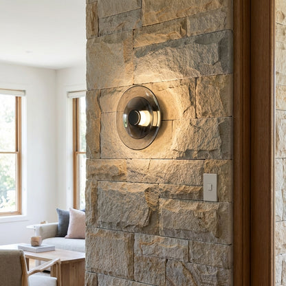 AURO Ljus | Warm Glass Disc Wall Lamp
