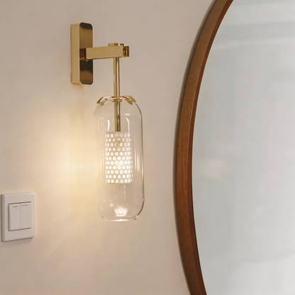 AURO Kira | Tall Glass Cylinder Wall Sconce