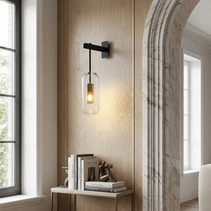 AURO Kira | Tall Glass Cylinder Wall Sconce
