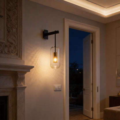 AURO Kira | Tall Glass Cylinder Wall Sconce