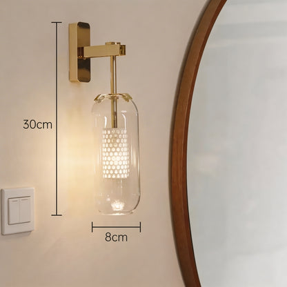 AURO Kira | Tall Glass Cylinder Wall Sconce