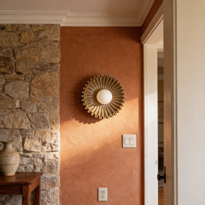 AURO Krans | Warm Circular Marble Wall Lamp