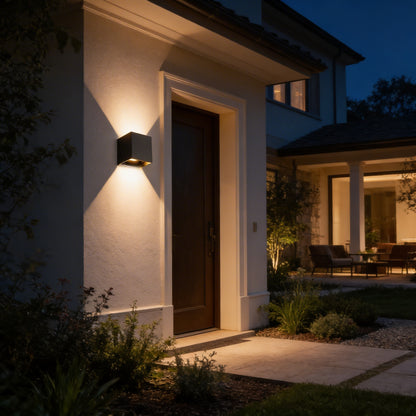 AURO Bloc | Sculptural Cube Outdoor Wall Light — 1+1 Free