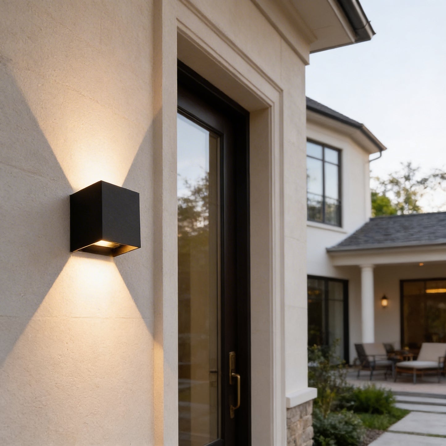 AURO Bloc | Sculptural Cube Outdoor Wall Light — 1+1 Free