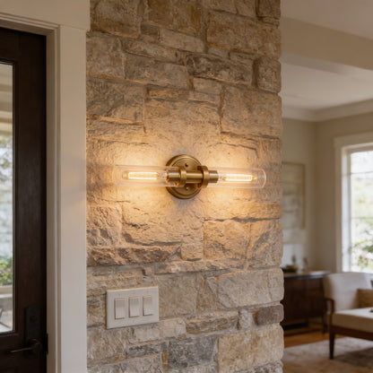 AURO Roen | Twin Tube Glass Wall Sconce