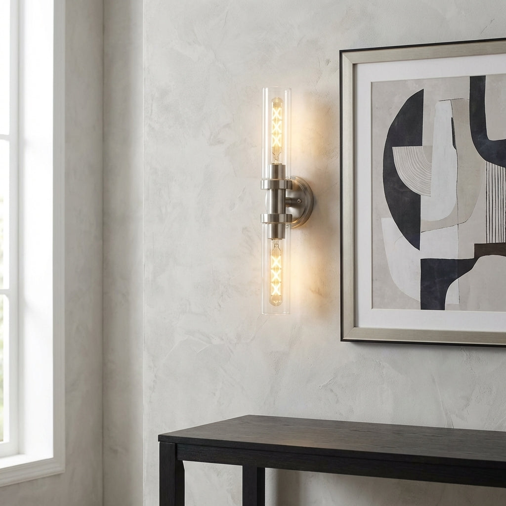 AURO Roen | Twin Tube Glass Wall Sconce