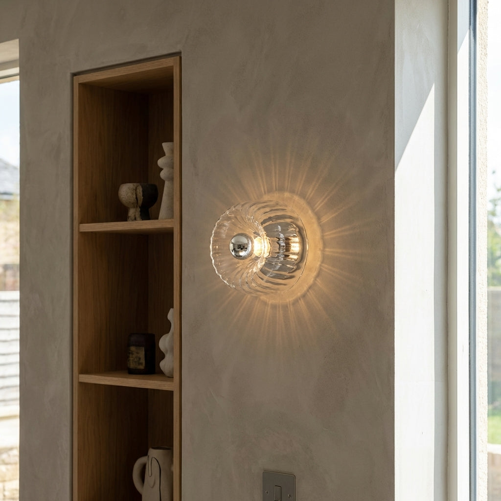 AURO Sola | Transparent Glass Globe Wall Sconce