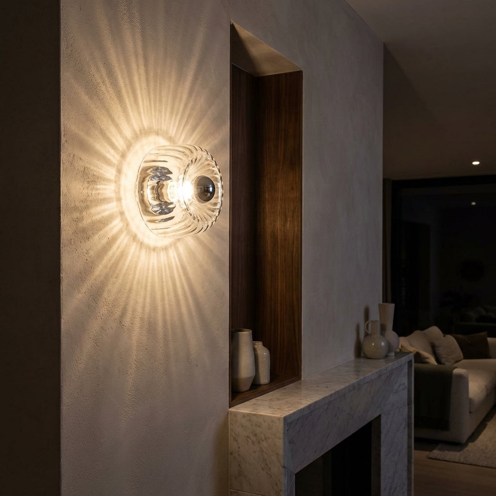 AURO Sola | Transparent Glass Globe Wall Sconce