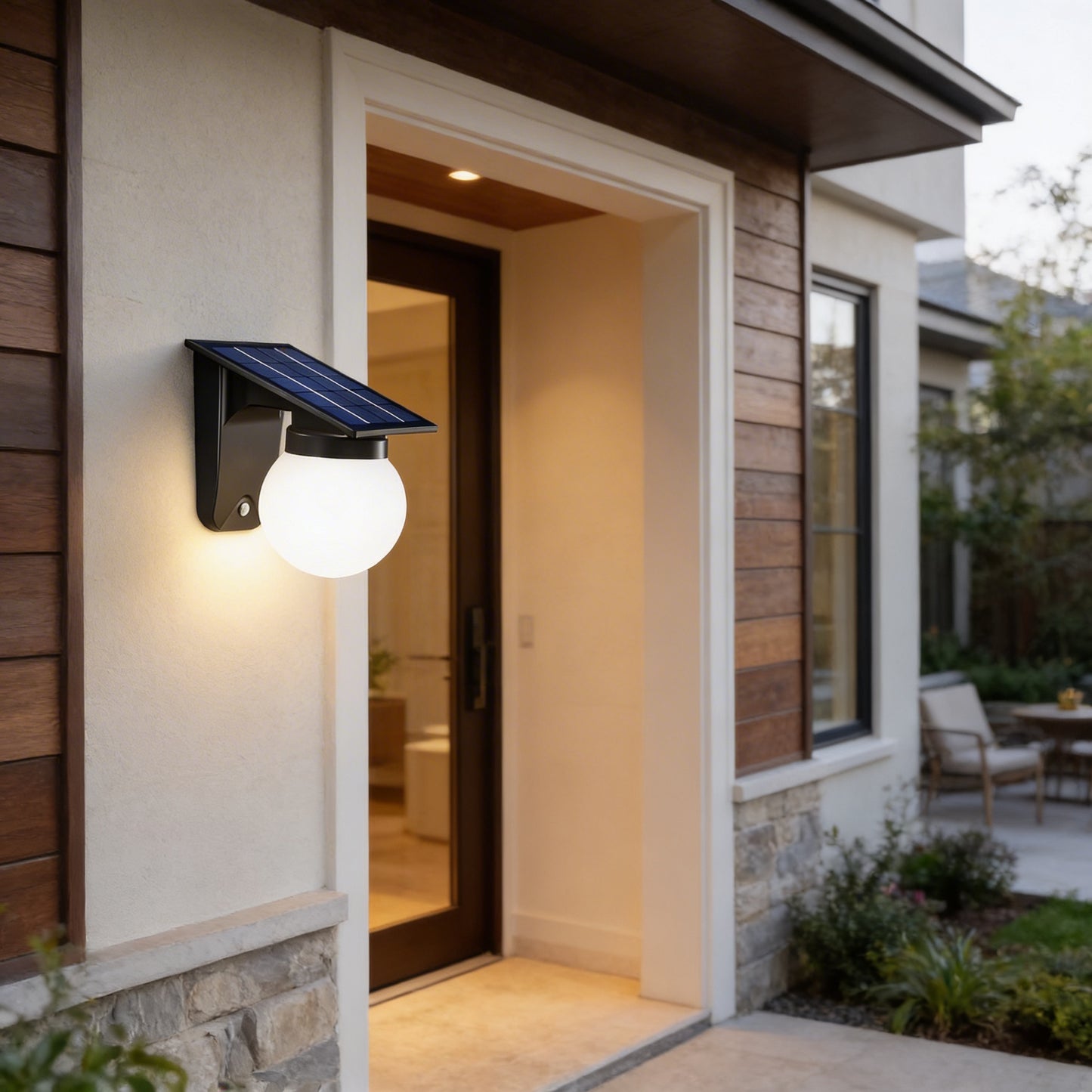 AURO Solkule | Solar Globe Outdoor Wall Light