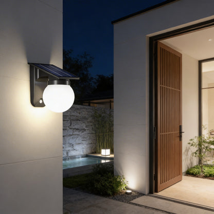 AURO Solkule | Solar Globe Outdoor Wall Light