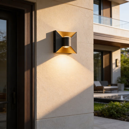 AURO Lys | Geometric Up-Down Outdoor Wall Light