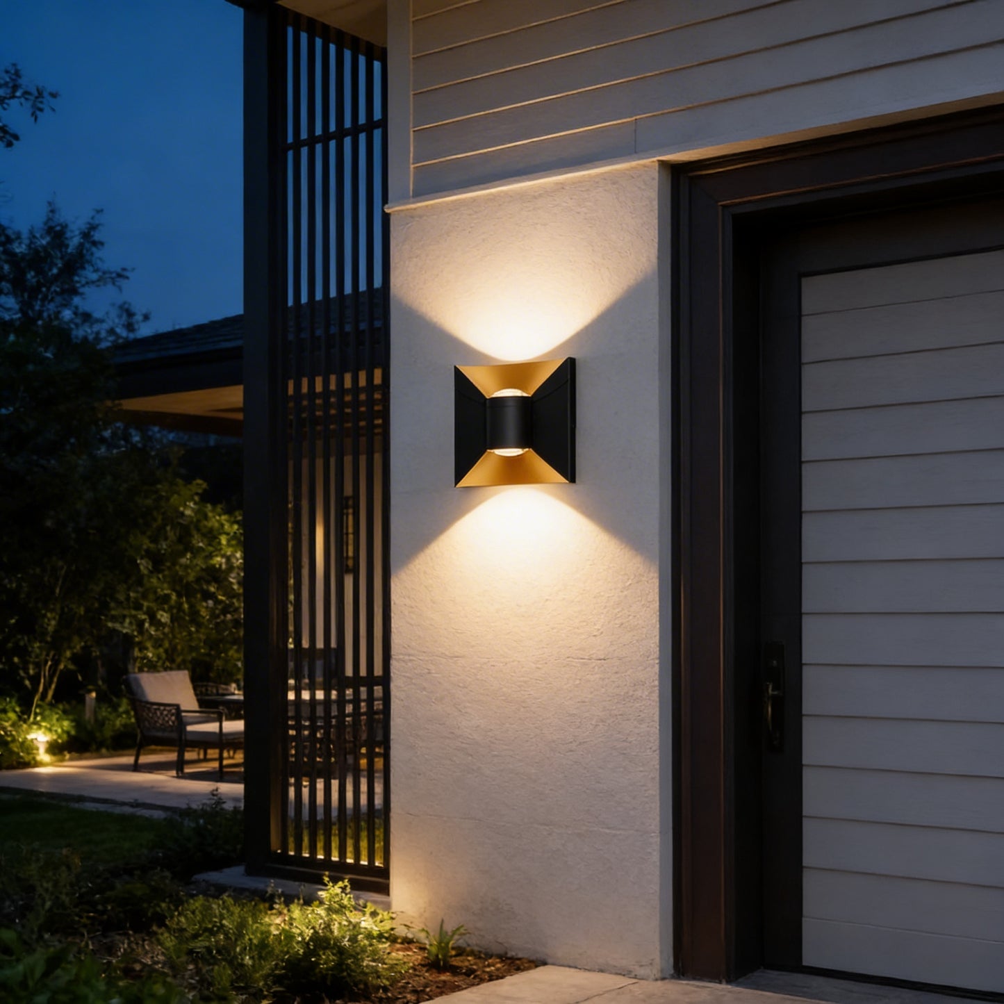AURO Lys | Geometric Up-Down Outdoor Wall Light