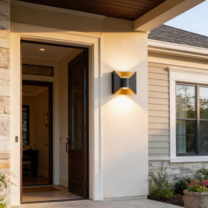 AURO Lys | Geometric Up-Down Outdoor Wall Light