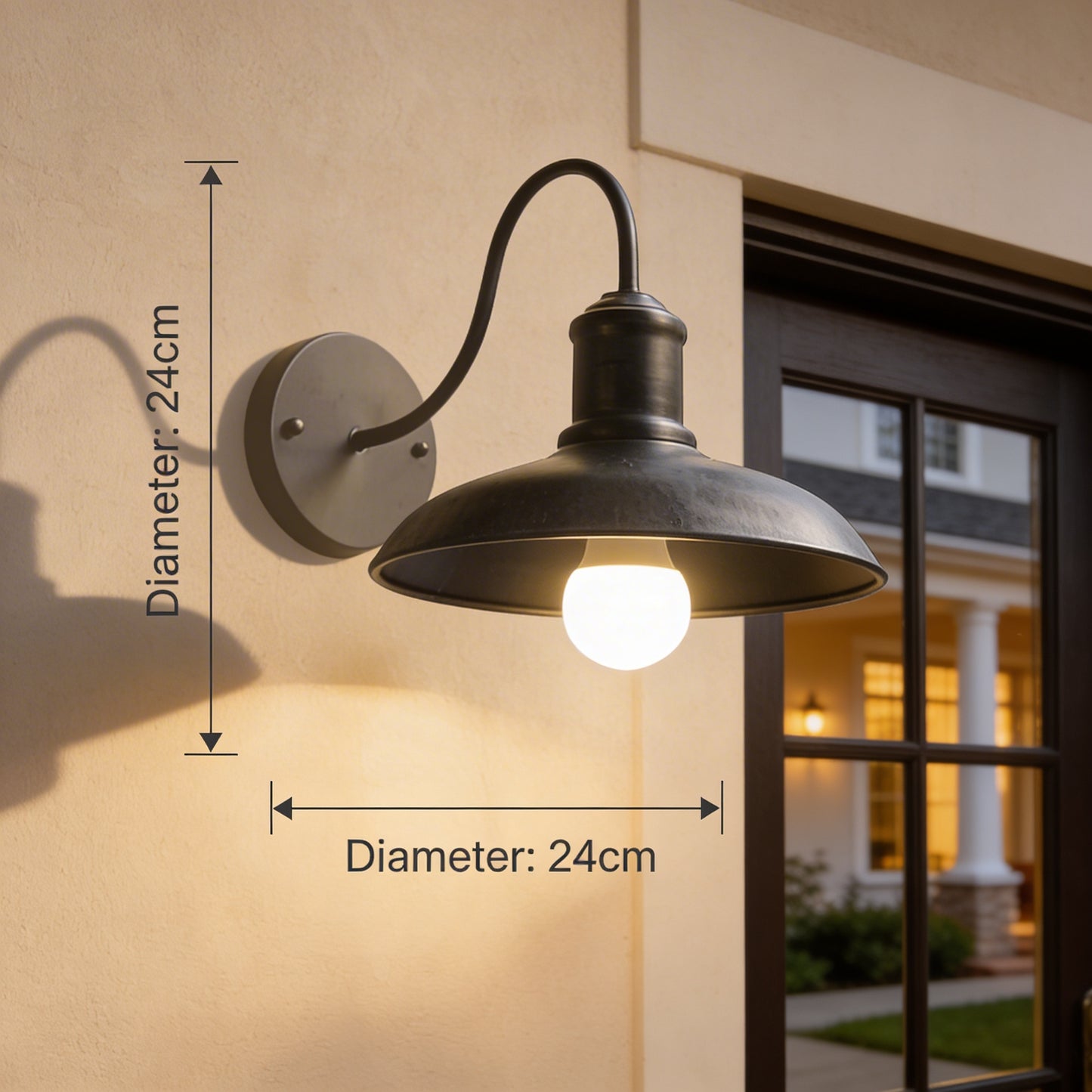 AURO Varro | Industrial Bowl Outdoor Wall Light