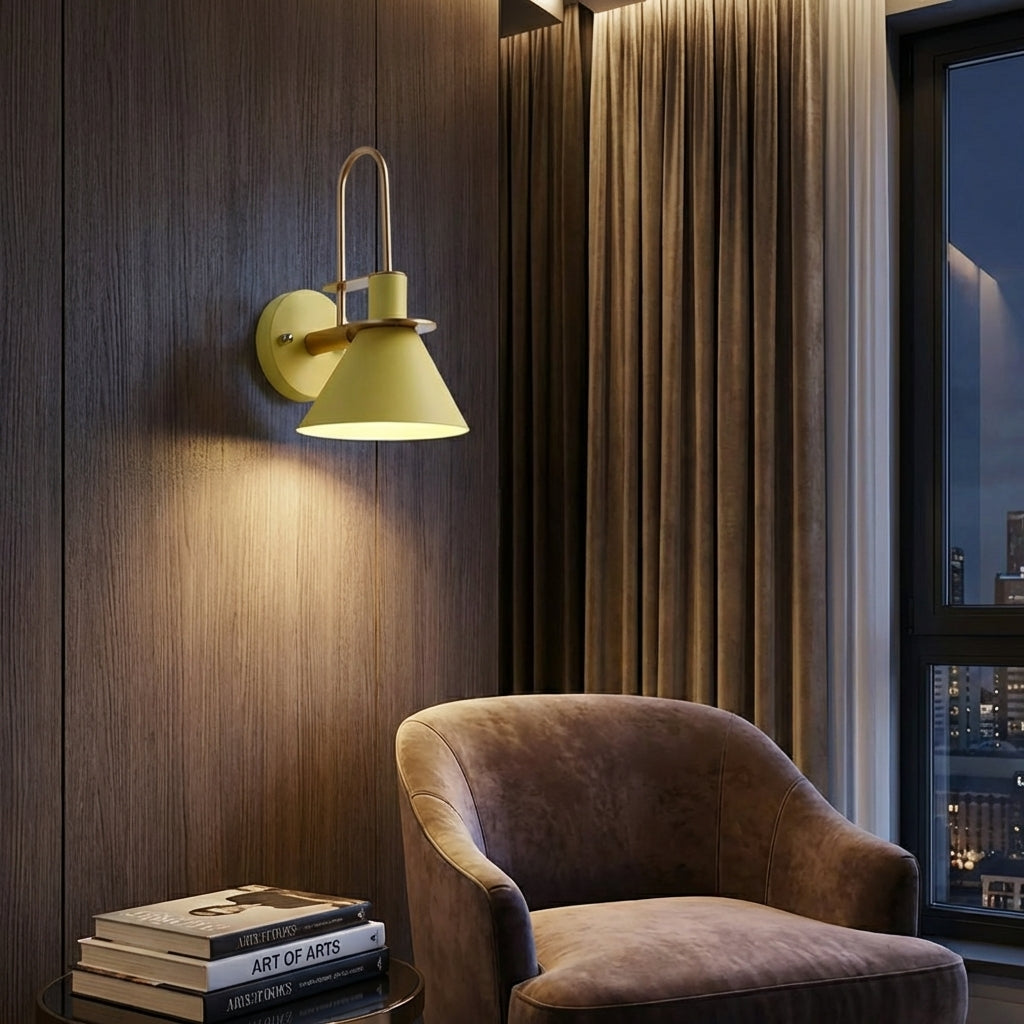 AURO Kartio | Wrought Iron Conical Wall Sconce