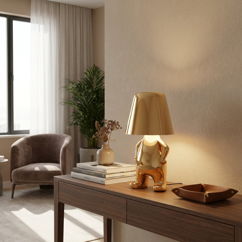 AURO Aurel | Sculptural Golden Man Table Lamp