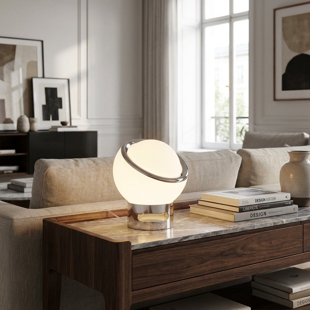 AURO Orbe | Bauhaus Opal Globe Table Lamp