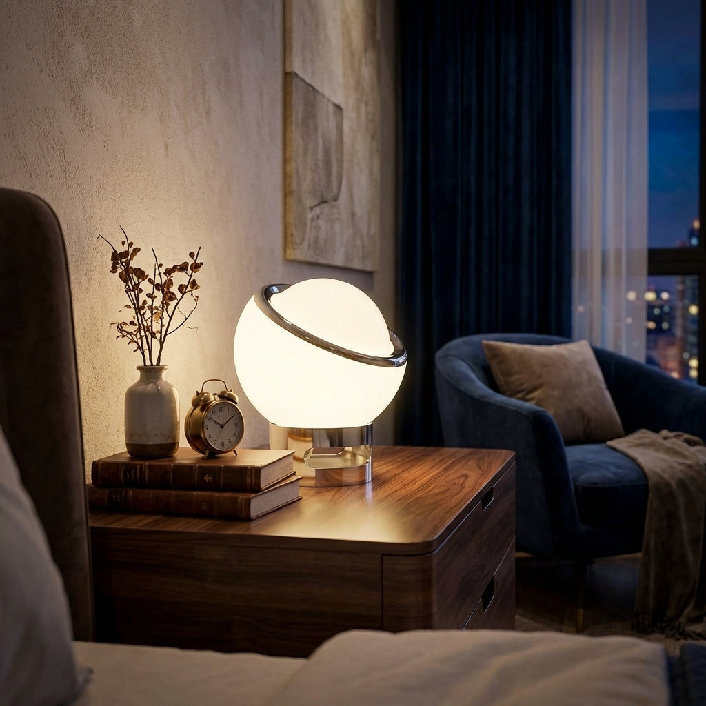 AURO Orbe | Bauhaus Opal Globe Table Lamp