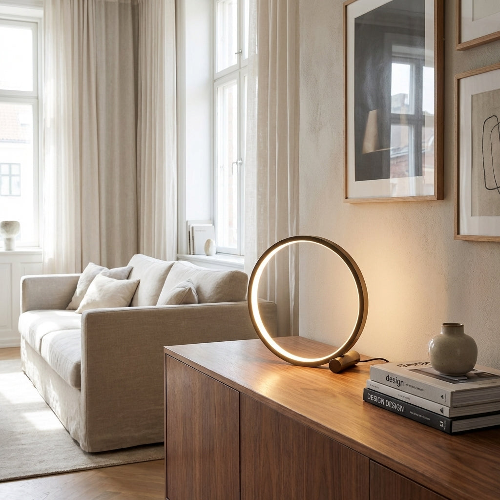 AURO Lyse | Sculptural Halo LED Table Lamp