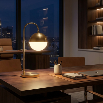 AURO Aurore | Light Luxury Gold Arc Globe Table Lamp