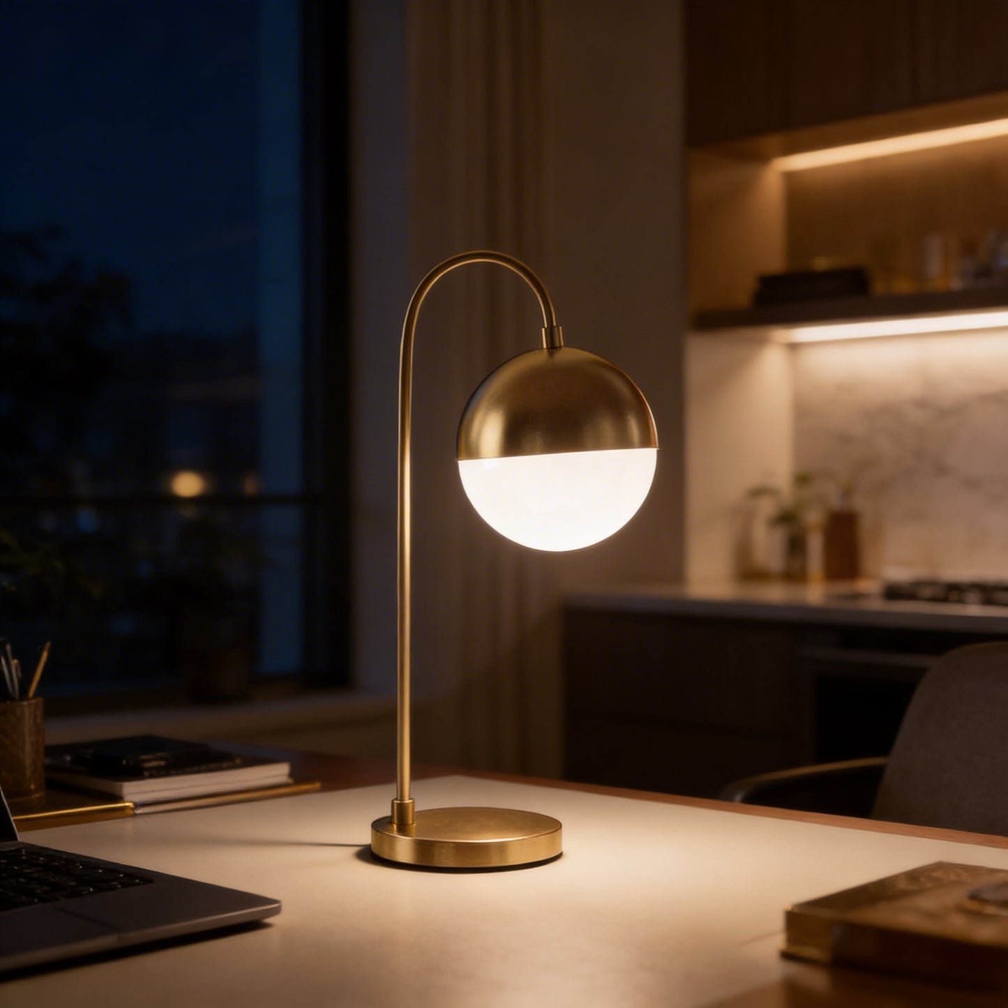 AURO Aurore | Light Luxury Gold Arc Globe Table Lamp