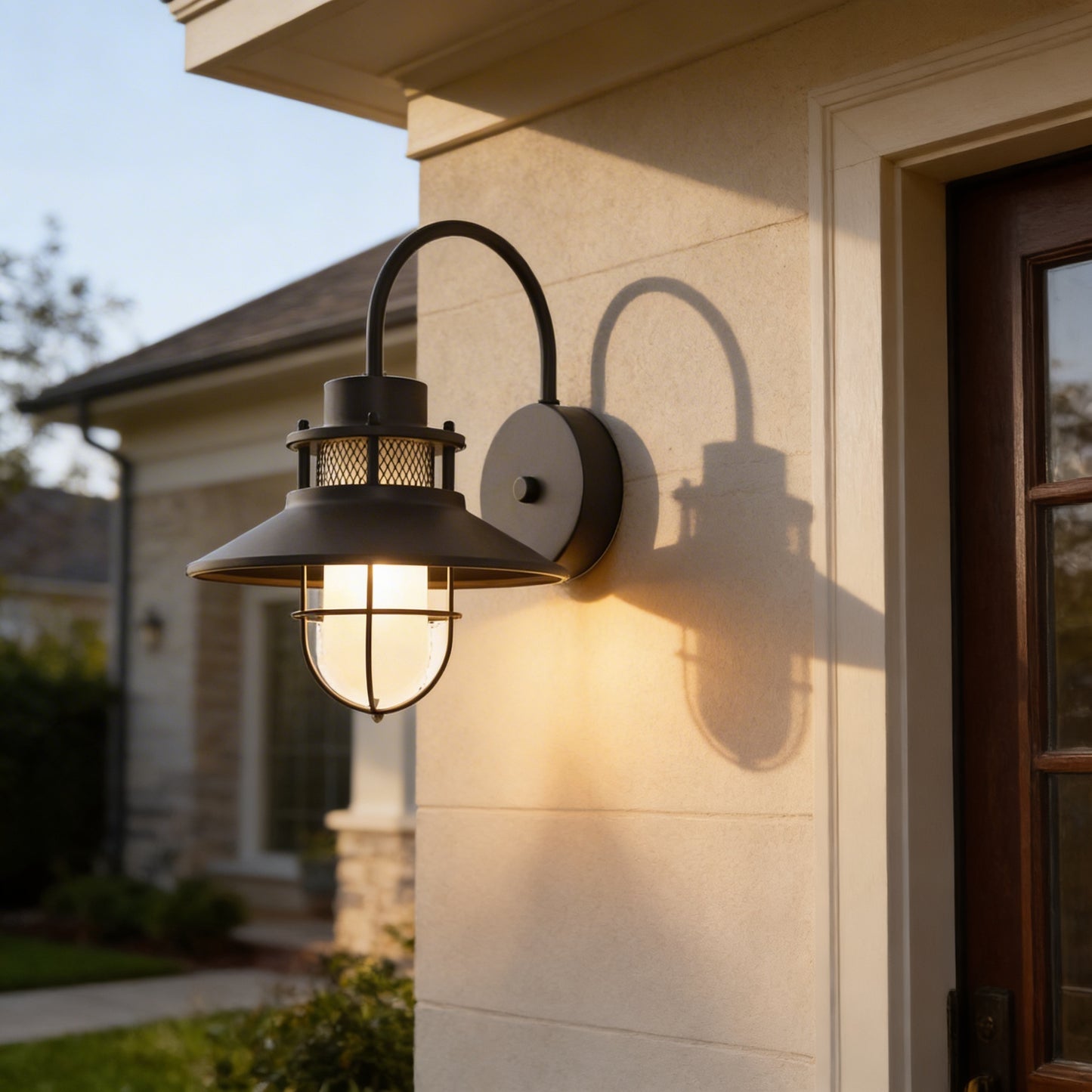 AURO Brak | Industrial Cage Outdoor Wall Light