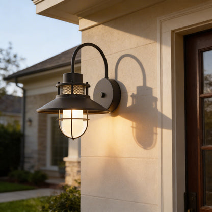 AURO Brak | Industrial Cage Outdoor Wall Light