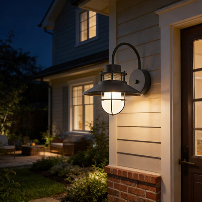 AURO Brak | Industrial Cage Outdoor Wall Light