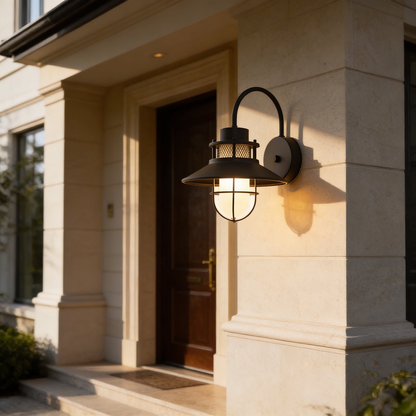 AURO Brak | Industrial Cage Outdoor Wall Light