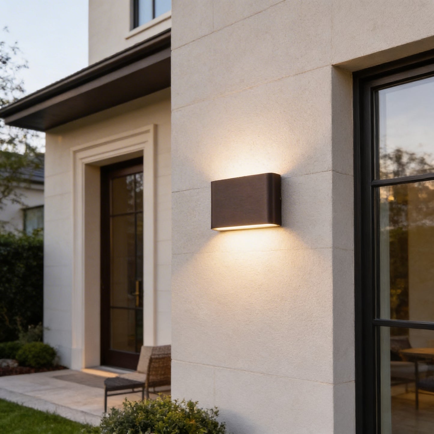 AURO Dual | Rectangular Up-Down Outdoor Wall Light