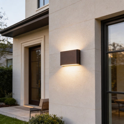 AURO Dual | Rectangular Up-Down Outdoor Wall Light