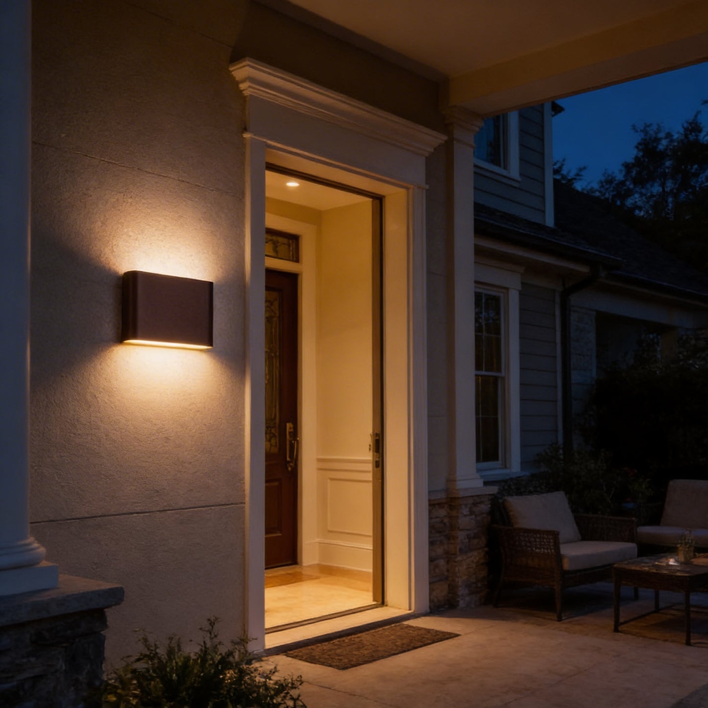 AURO Dual | Rectangular Up-Down Outdoor Wall Light