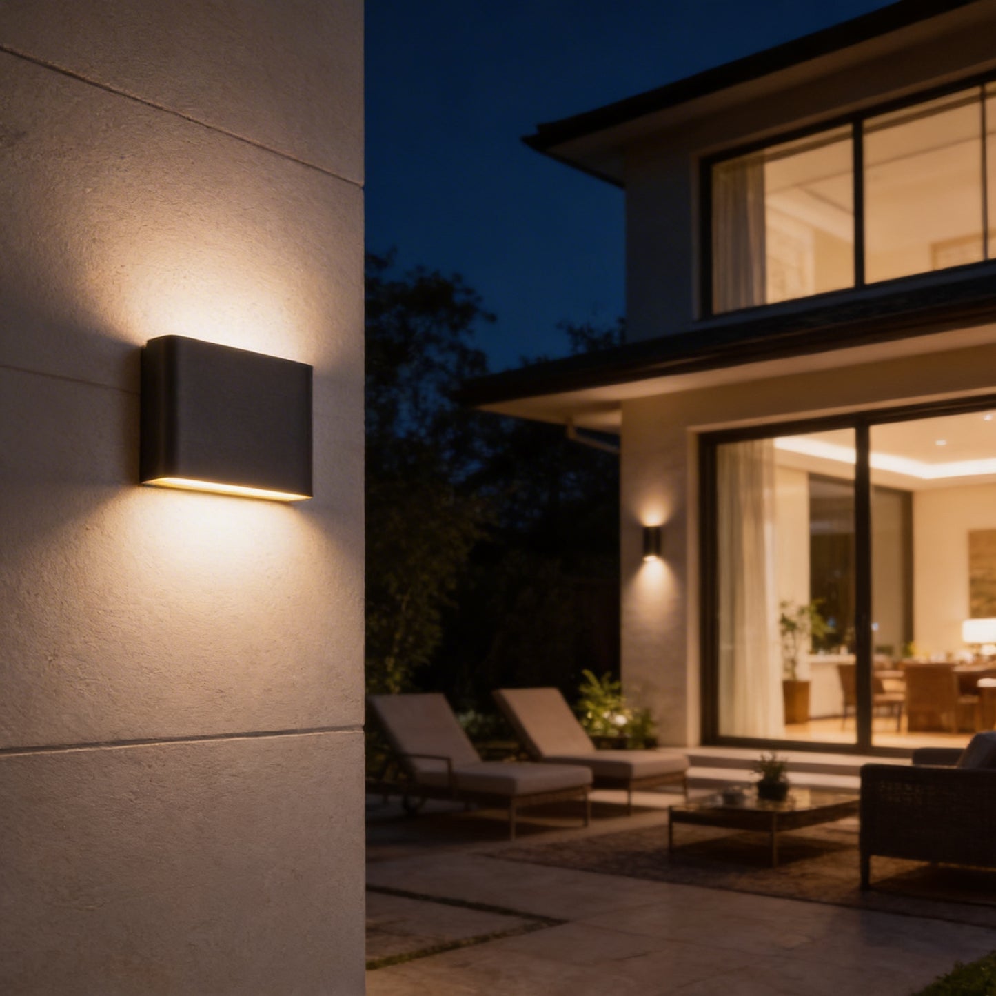 AURO Dual | Rectangular Up-Down Outdoor Wall Light
