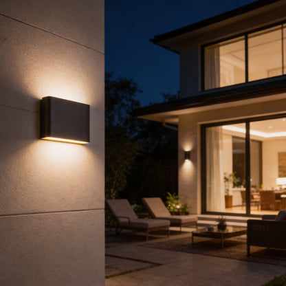 AURO Dual | Rectangular Up-Down Outdoor Wall Light