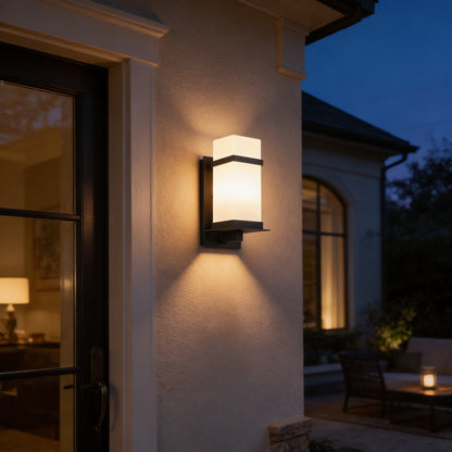 AURO Ruta | Iron & Glass Outdoor Wall Light