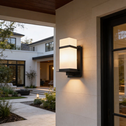 AURO Ruta | Iron & Glass Outdoor Wall Light