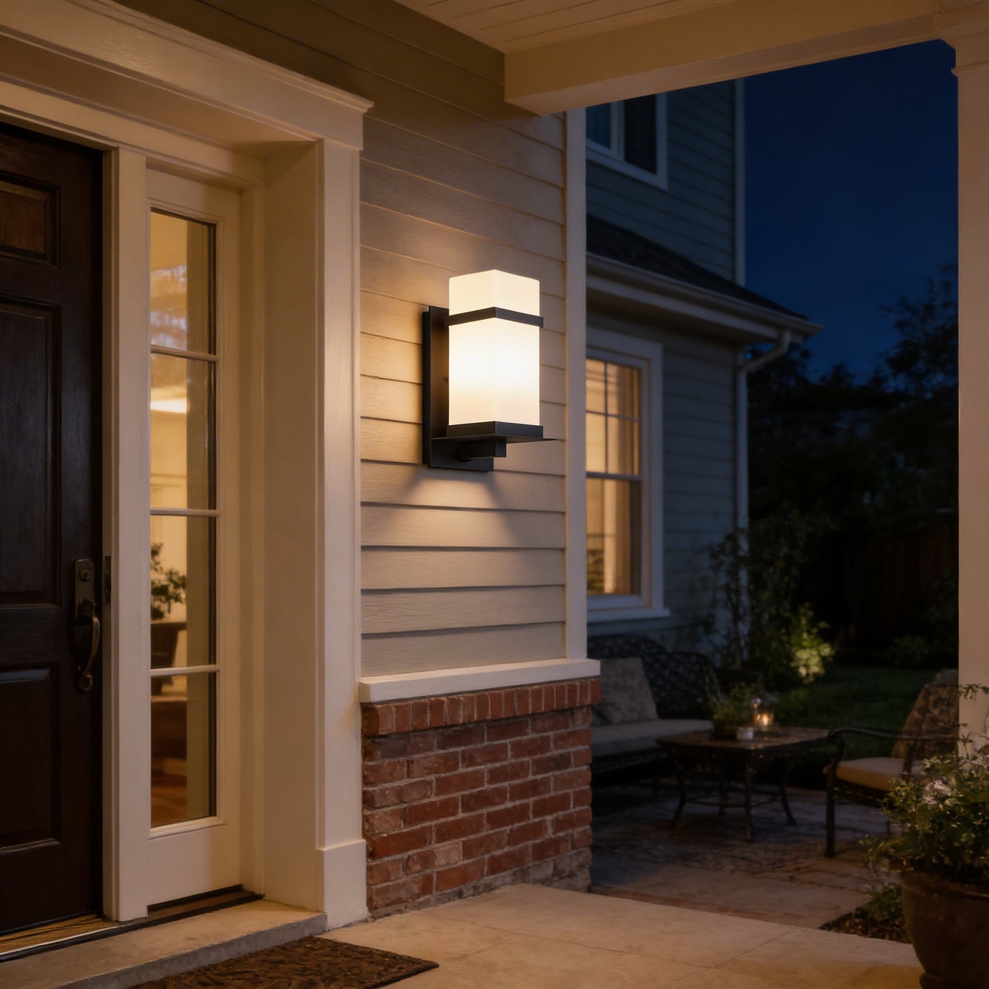 AURO Ruta | Iron & Glass Outdoor Wall Light