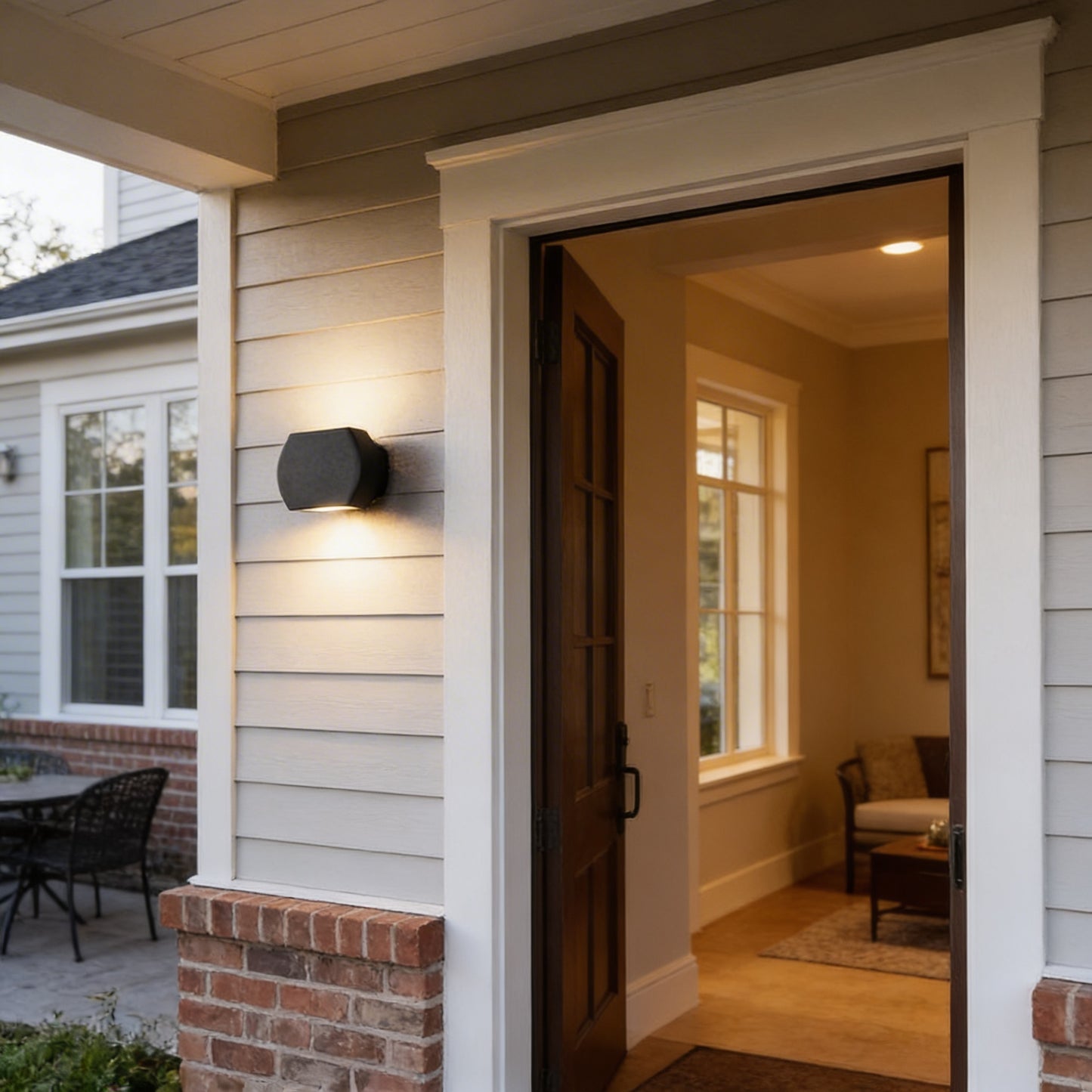AURO Gorm | Geometric Up-Down Outdoor Wall Light