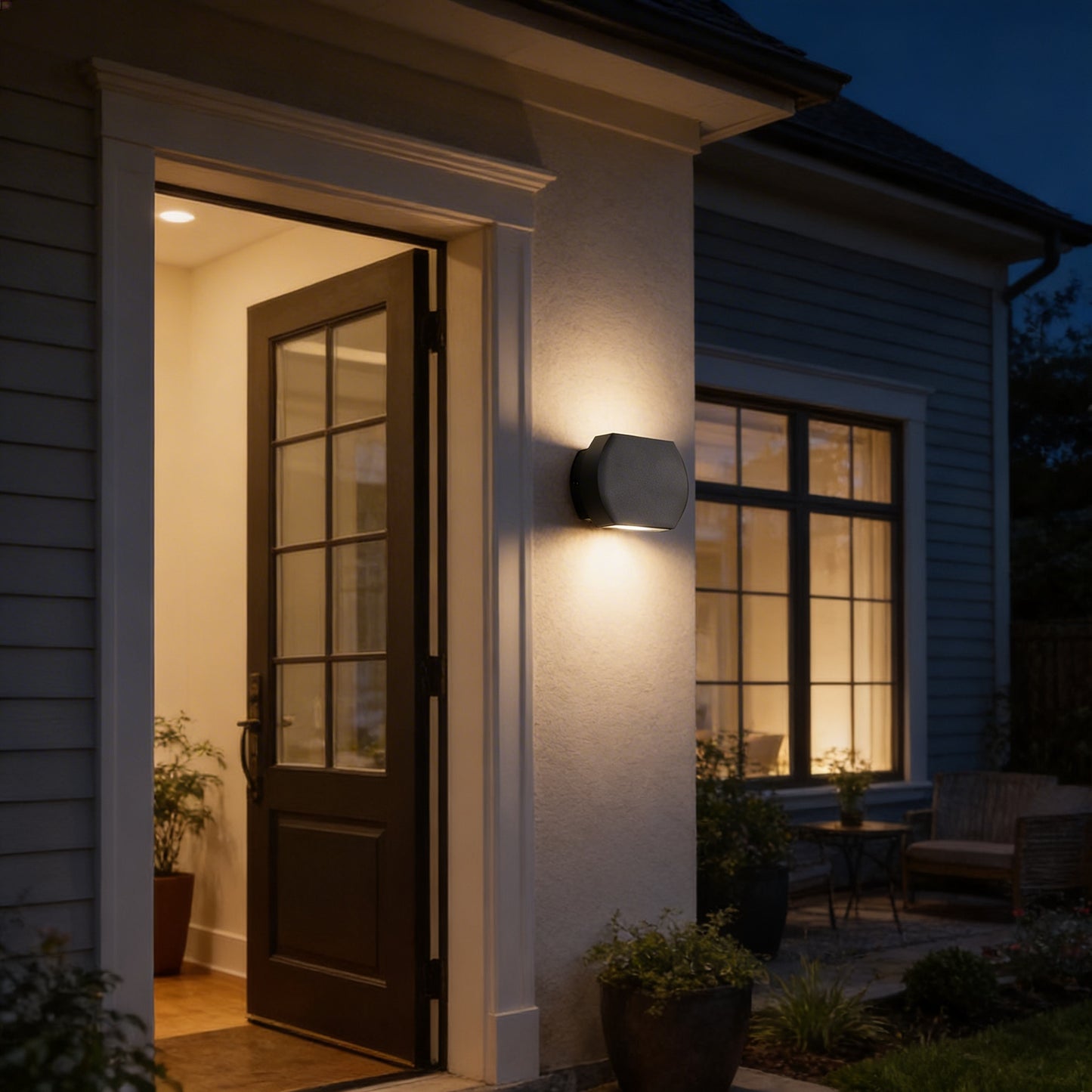 AURO Gorm | Geometric Up-Down Outdoor Wall Light