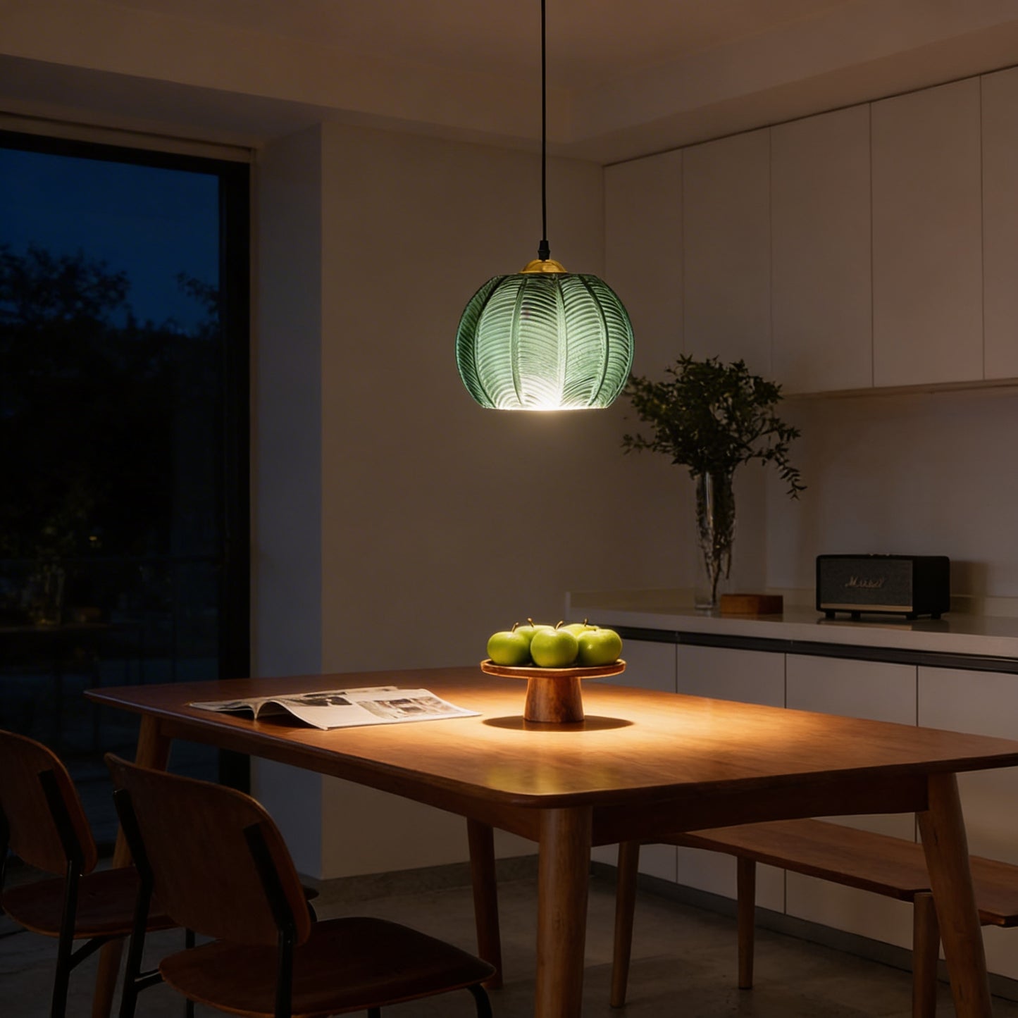 AURO Løv | Textured Leaf Glass Pendant & Table Light