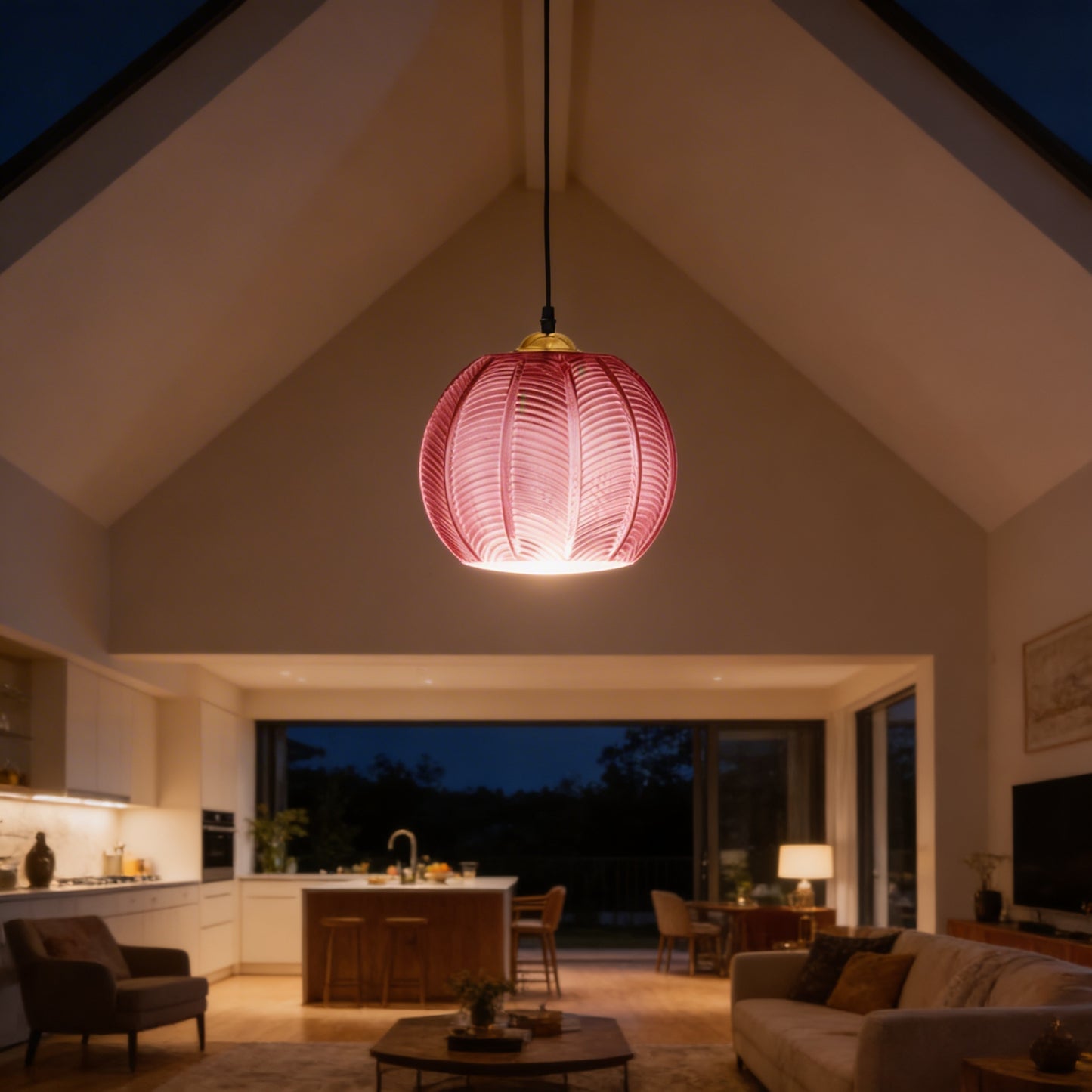 AURO Løv | Textured Leaf Glass Pendant & Table Light