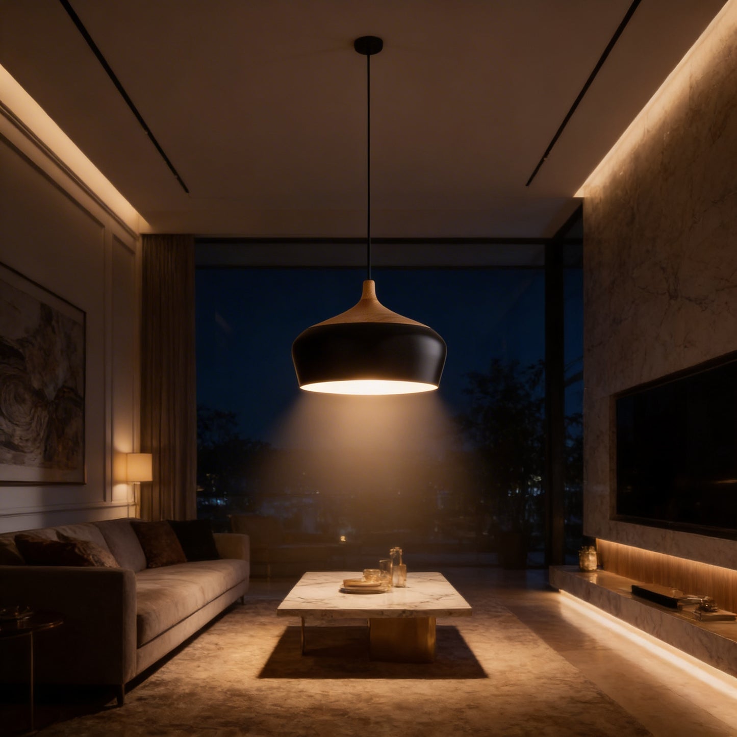 AURO Kello | Round Aluminum Dome Pendant Light
