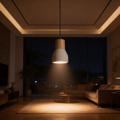 AURO Betoni | Concrete & Wood Pendant Light