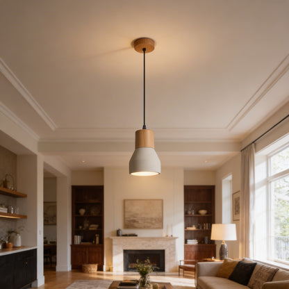 AURO Betoni | Concrete & Wood Pendant Light