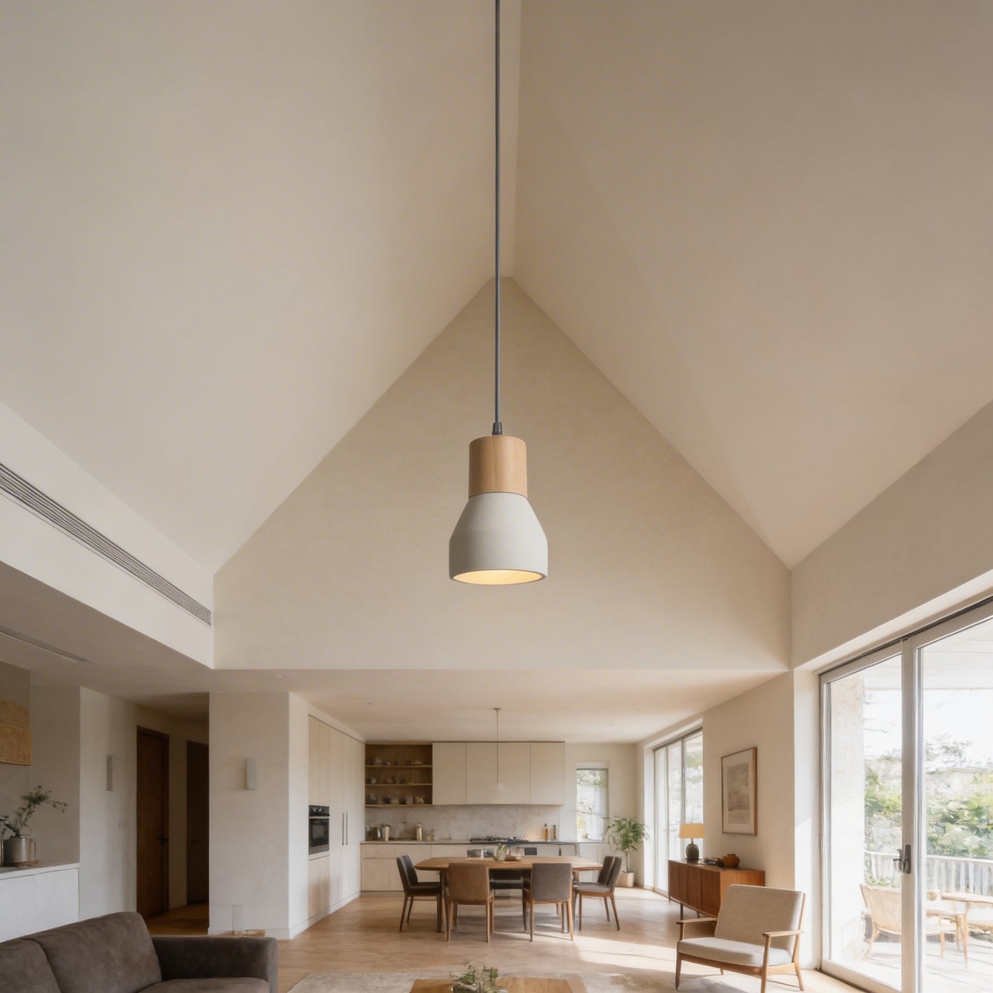 AURO Betoni | Concrete & Wood Pendant Light