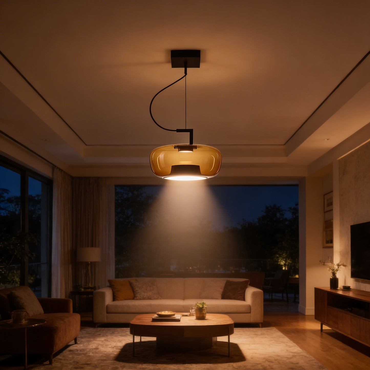 AURO Jarl | Smoky Glass Nordic Pendant Light