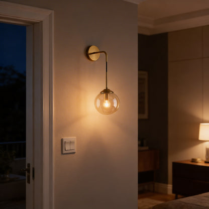 AURO Lykt | Polished Copper LED Bar Wall Lamp