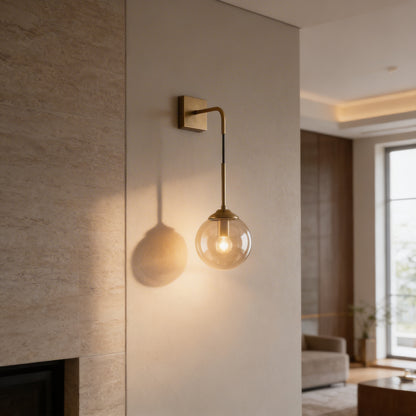 AURO Lykt | Polished Copper LED Bar Wall Lamp