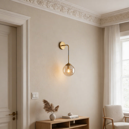 AURO Lykt | Polished Copper LED Bar Wall Lamp